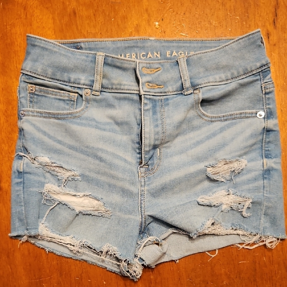 American Eagle Outfitters Women's Light Blue Denim Shorts